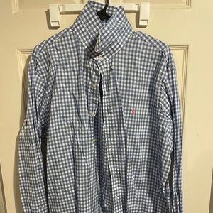 Polo Ralph Lauren button up XL blue white pink
